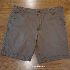 Mossimo Supply Co. Men's Khaki Chino Shorts - Size 42x10, Flat Front